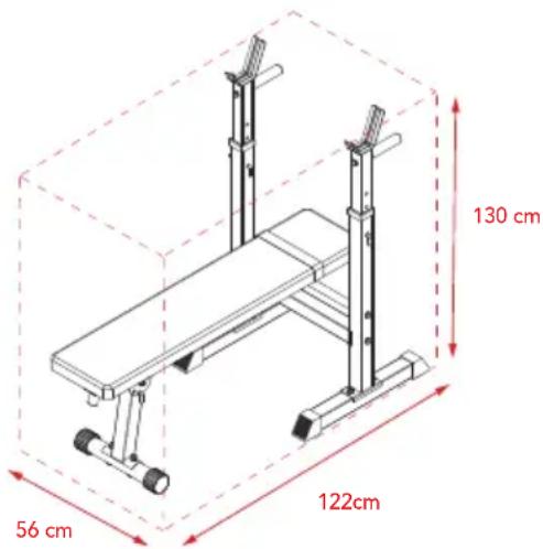 TUNTURI WB20 Basic Weight Bench - (Fig. W#1) - 1