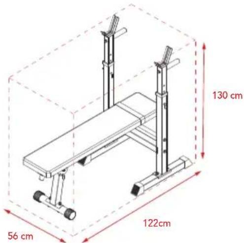 TUNTURI WB20 Basic Weight Bench - Viktkapacitet och dimension - 1