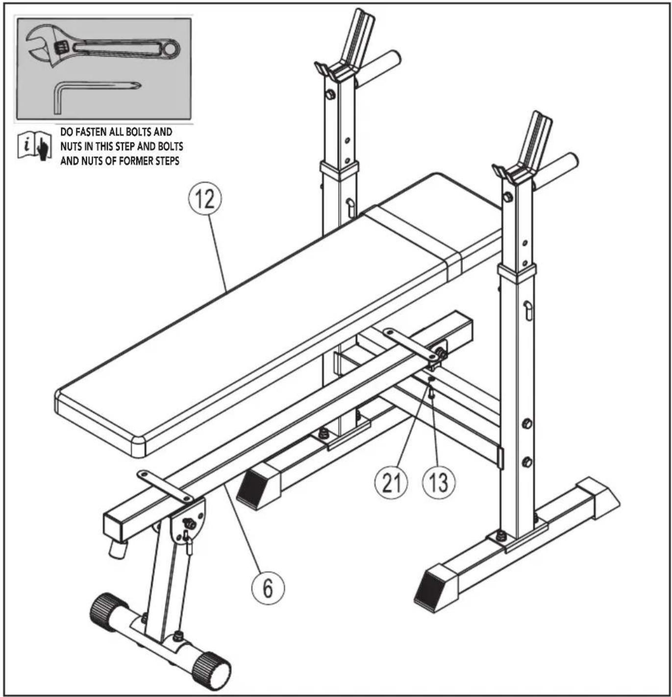 TUNTURI WB20 Basic Weight Bench - A #3 - 1