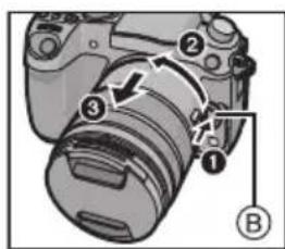 PANASONIC Vario 14140mm F3.55.6 ASPH O.I.S. - Disinstallazione dell'obiettivo - 1