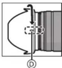 PANASONIC Vario 14140mm F3.55.6 ASPH O.I.S. - - Attaching the Lens Hood (Supplied Accessory) - 4
