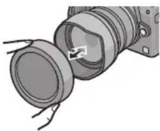 PANASONIC Lumix G 714mm f4 - ■ Attaching and Detaching the Lens Hood Cover - 1