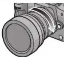 PANASONIC Lumix G 714mm f4 - Turn the lens rear cap to detach it. - 2