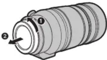 PANASONIC DG 100400mm f46.3 ASPH. POWER O.I.S - Installazione/Rimozione dell'obiettivo - 1
