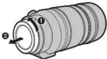 PANASONIC DG 100400mm f46.3 ASPH. POWER O.I.S - Fixation/Retrait de l'objectif - 1