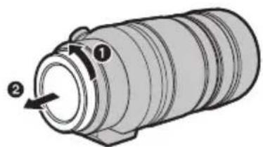 PANASONIC DG 100400mm f46.3 ASPH. POWER O.I.S - Attaching/Detaching the Lens - 1