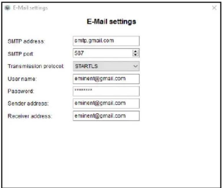Eminent EM6330 - Parametes email - 1