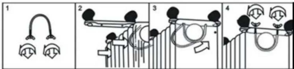 Eurom RAD 2000 - Avertissement : utilisez le poèle uniquement en position debout, avec les roues (c.q. les pieds) fixées en dessous ( comme sur l'illustration au recto du présente manuel). Toute autre position est dangereuse ! - 1