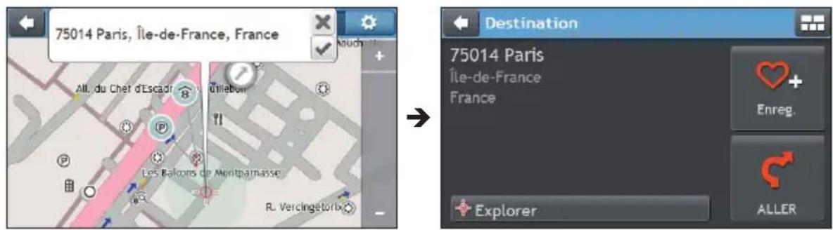 MIO Pilot 15 - Comment prévisueler la destination sur la carte? - 2