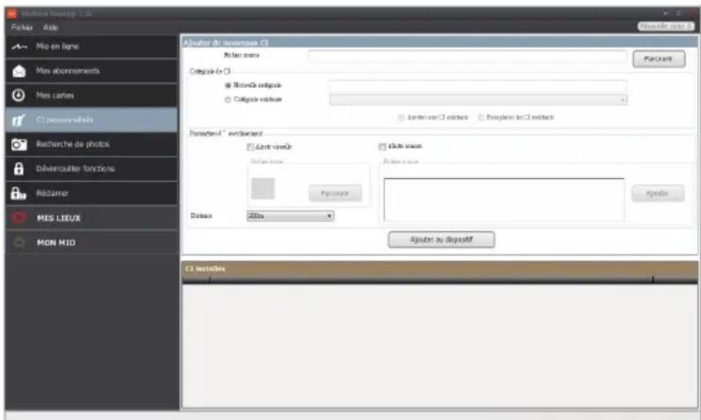 MIO Pilot 15 - Comment installer les centres d'intérêt personalisés ? - 1