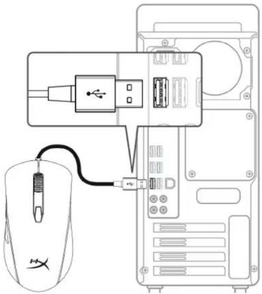HYPERX Pulsefire Surge - Installation: - 1