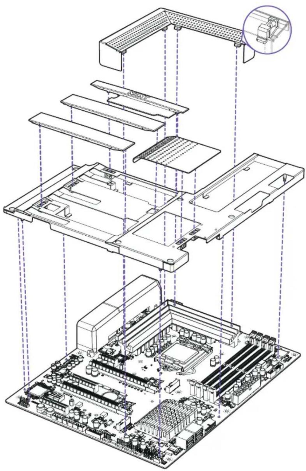 NZXT N7 Z370 - Explosionszeichnung - 1