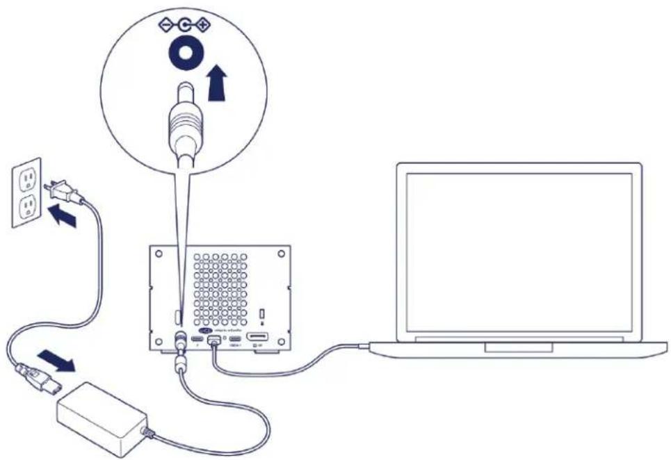 LACIE 2big Dock Thunderbolt 3 - Étape 3 : Raccorder la station au secteur - 1