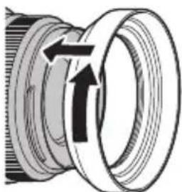FUJIFILM XF 35mm f2.0 R WR - Vastavalosuojuksen kiinnittäminen - 1