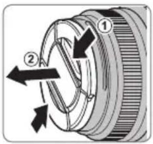 FUJIFILM XF 35mm f2.0 R WR - Abnehmen der Objektivdeckel - 1