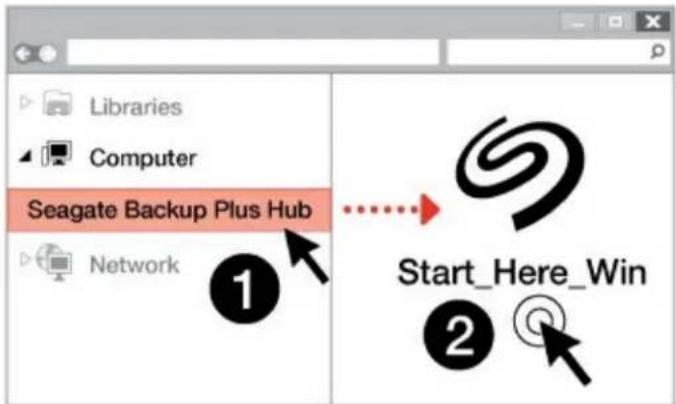 SEAGATE Backup Plus Hub - Étape 3 : Enregistrement et logiciels - 1