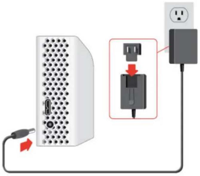SEAGATE Backup Plus Hub - Étape 1 : Connexion à une prise électrique - 1