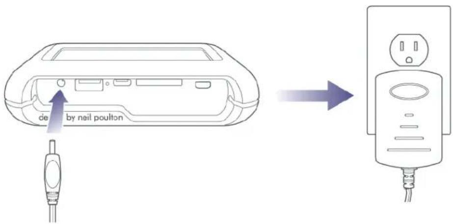 LACIE DJI Copilot - Étape 2 : Préparation et branchement du câble d'alimentation - 2