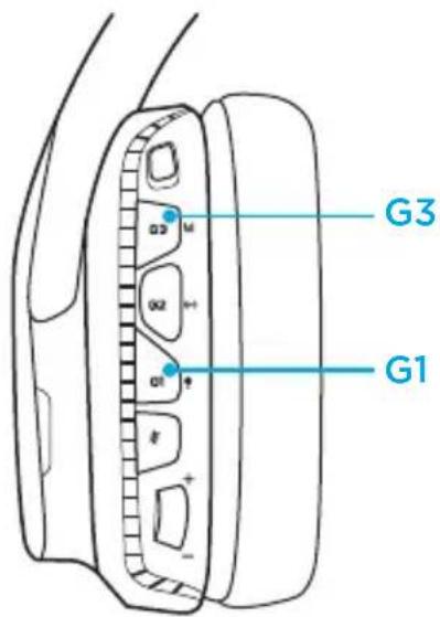 LOGITECH G933 Artemis Spectrum Wireless - Schakelen tussen kleur/equalizer - 1