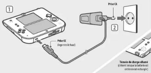NINTENDO 2DS XL - Recharger la batterie - 1