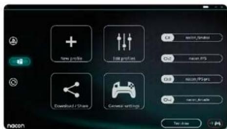 Nacon Revolution Unlimited Pro Controller PS4 - Dop o aver installato la companion app per PC/Mac, sare possibile effettuare le seguenti operazioni: - 1