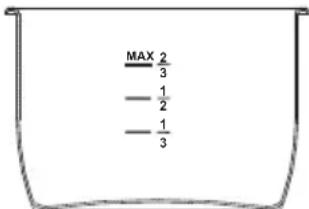 CROCK POT Express CSC051X - COOKING POT MARKINGS - 1