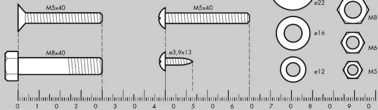 KETTLER Axos Rower - Messhilfe fur Verschraubungsmaterial - 1