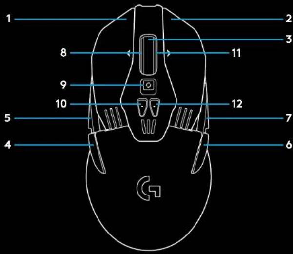 LOGITECH G903 Lightspeed Wireless - BOUTONS ENTIERÉMENT PROGRAMMABLES - 1