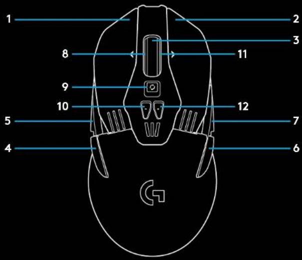 LOGITECH G903 Lightspeed Wireless - FULLY PROGRAMMABLE BUTTONS - 1