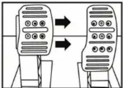 THRUSTMASTER TX Servo Base - Adjusting the SPACING of the three pedals - 3