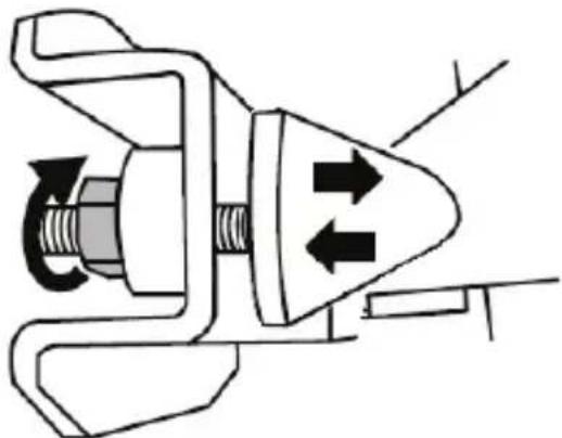 THRUSTMASTER TX Servo Base - Ajuster la COURSE de débattement et la FORCE de résistance de la pédale de frein - 1