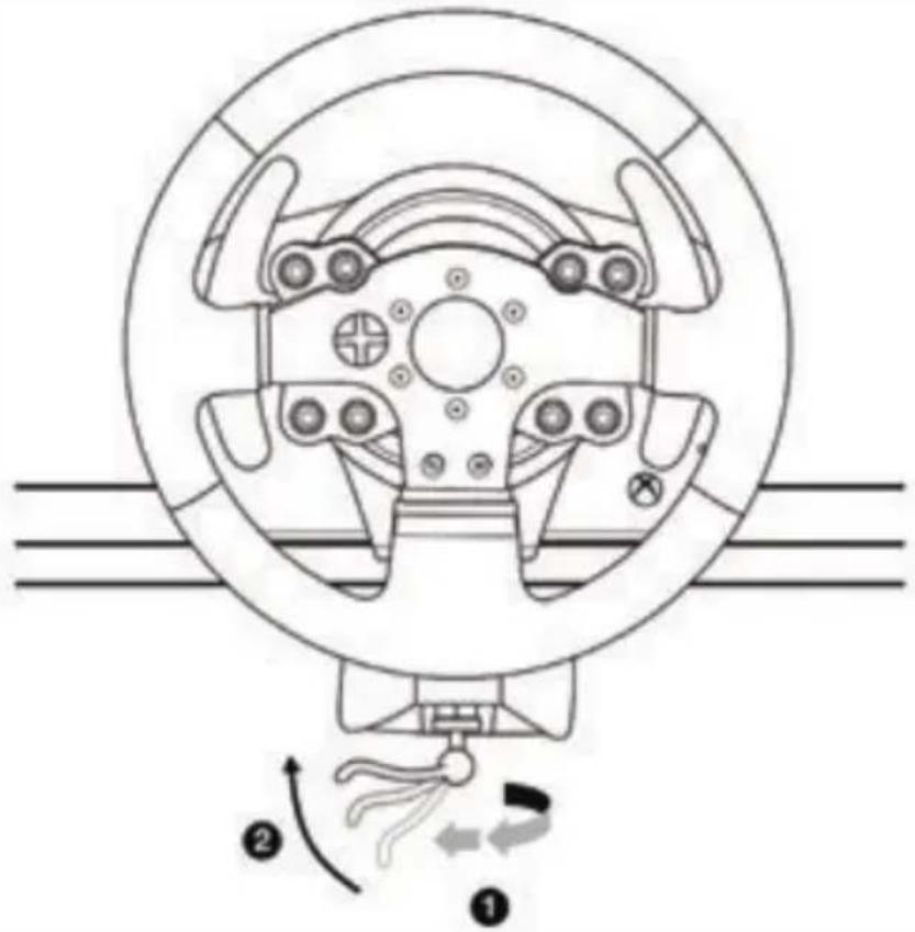 THRUSTMASTER TMX Pro - Fijación del volante de carreras a una mesa o un escritorio - 2