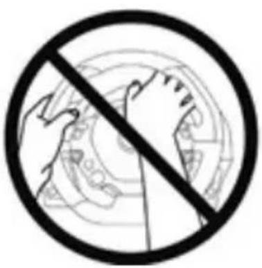 Prohibition sign with crossed-out hand and globe graphic, indicating no intervention or restriction