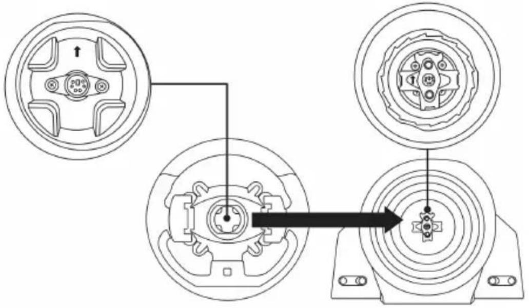 THRUSTMASTER TGT Racestuur - 將方向盤安装至底座 - 1