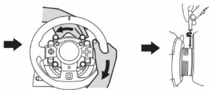 THRUSTMASTER TGT Racestuur - 將方向盤安装至底座 - 2