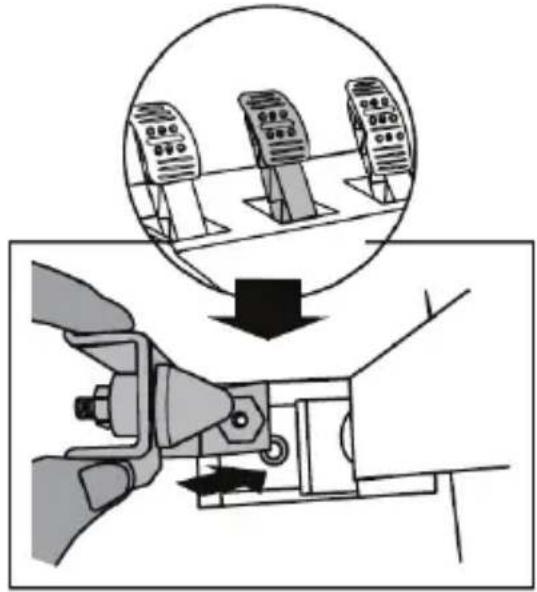 THRUSTMASTER TSXW Racer met Sparco P310 Competition - Konik durdurucunun monte edilmesi ("CONICAL RUBBER BRAKE" mod) - 3