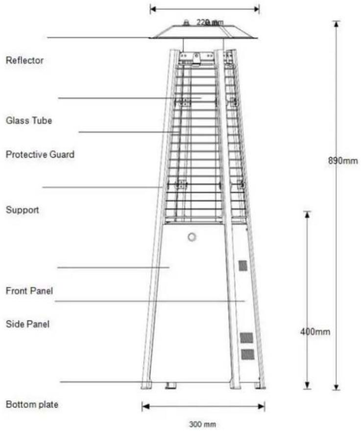 SunRed MPF15B - PIÉCES ET SPÉCIFICATIONS - 1
