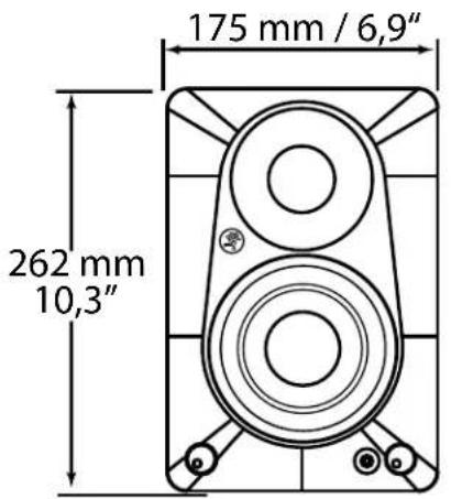 MACKIE CR5BT - CR5BT Dimensions - 1