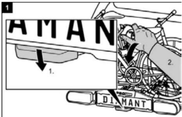 Pro-User Diamant SG2 - Fahrradträger kippen, Zugang zum Kofferraum - 2