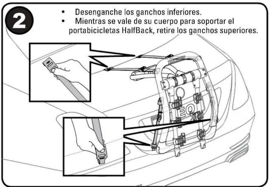 Yakima HalfBack 2 - REMOVAL · DEPOSE · DESMONTAJE - 2