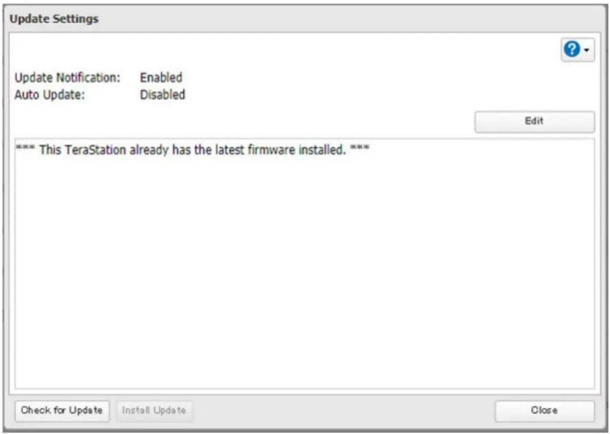 BUFFALO TeraStation TS3410DN - Configuration des notifications de mise à jour - 4