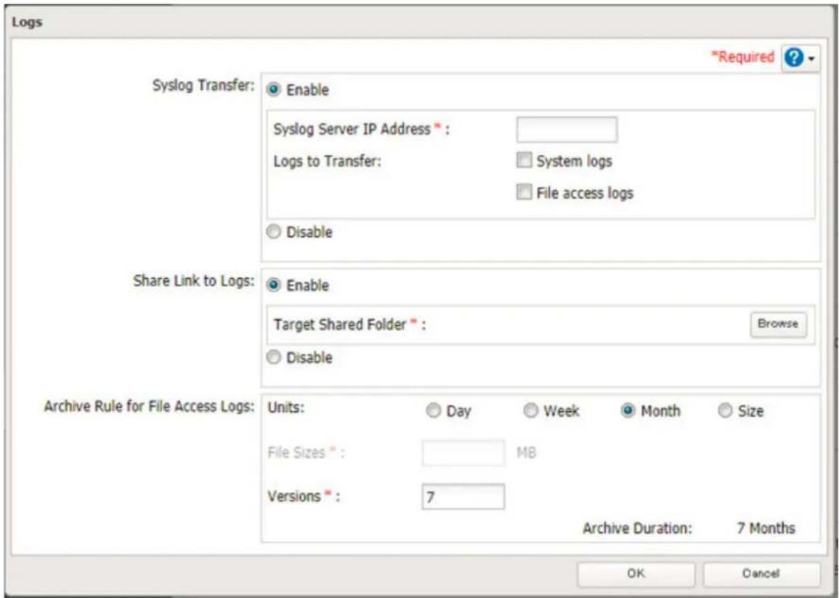BUFFALO TeraStation TS3410DN - Activez « Transfert Syslog (Syslog Transfer) » - 1