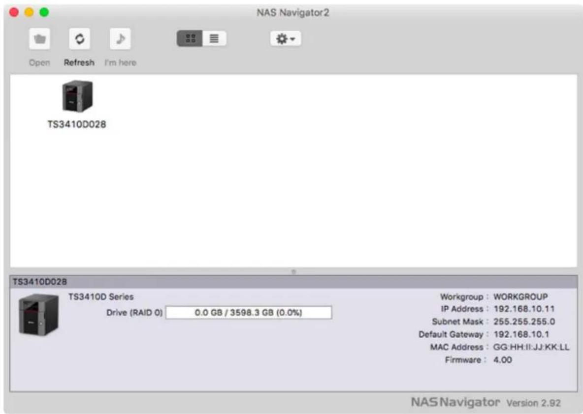 BUFFALO TeraStation TS3410DN - NAS Navigator2 pour macOS - 1