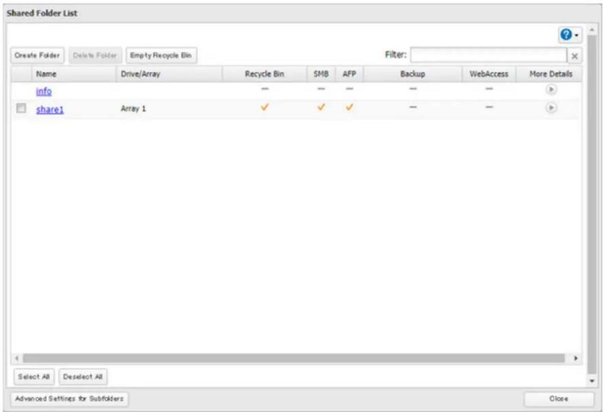 BUFFALO TeraStation TS3410DN - Activation des restrictions d'accès aux sous-dossiers - 3
