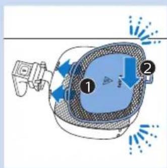 PHILIPS Viva Collection Airfryer HD9625 - Utilisation du couvercle anti-élaboussure (HD9622/45, HD9621/45 uniquement) - 1