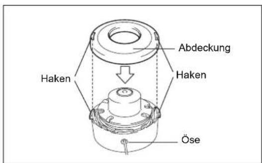 MAKITA EM2600U - Ersetzen des Nylonseils - 6