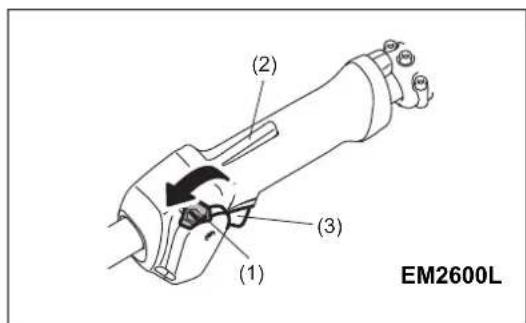 MAKITA EM2600U - Koude start van modellen met een beugelhandgreep - 2