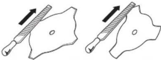 MCCULLOCH B40 B Elite - Sharpening grass knives and grass blades - 2