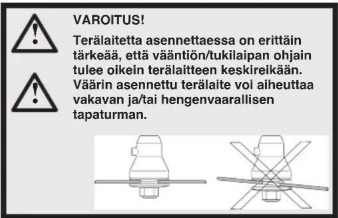 MCCULLOCH B40 B Elite - Terän ja trimmipään asennus - 1