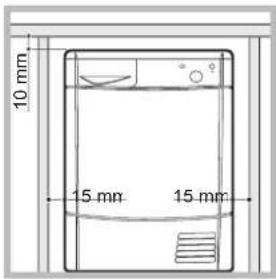 INDESIT IDC 75 B - Dónde instalar la secadora - 1